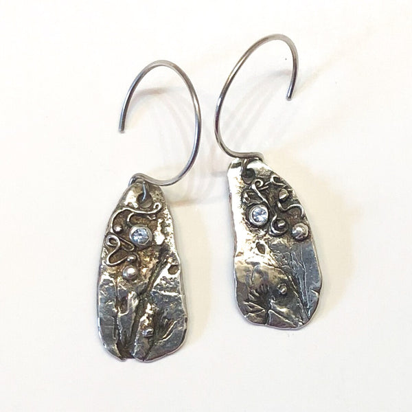 Aquamarine Wildflower Earrings