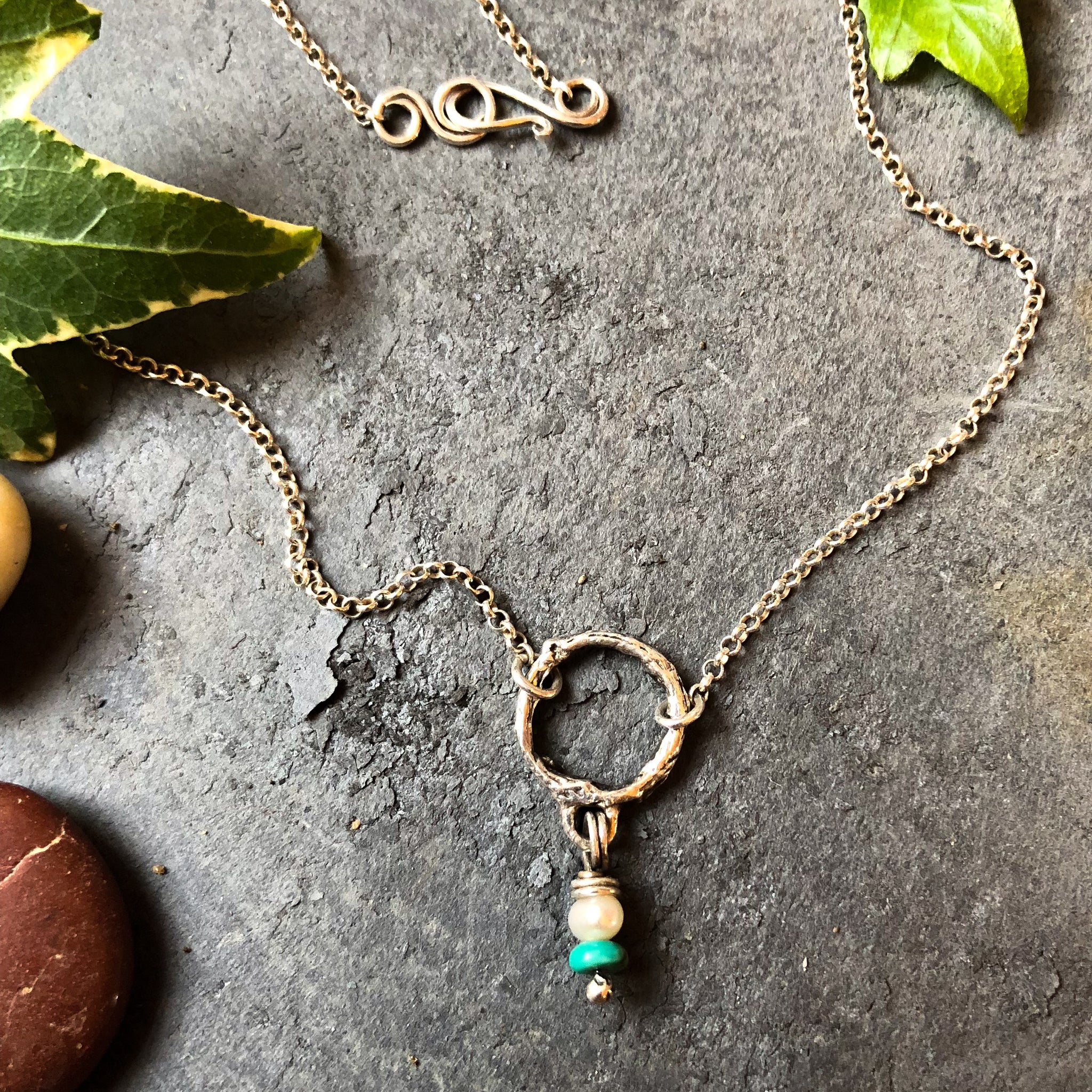 TEN.×CLANE TWIG CHAIN NECKLACE Tiny Twig Circle Necklace – Ann 